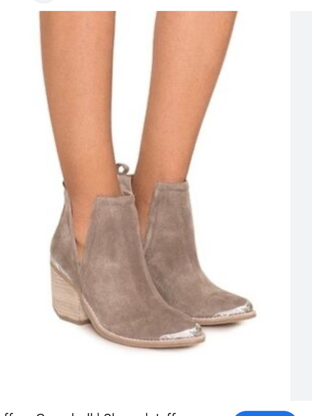 Jeffrey Campbell Taupe Suede Pointed silver Toe Ankle Booties Sz 8